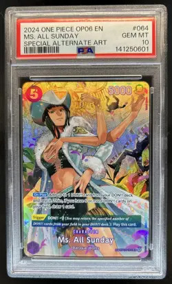 2024 One Piece Wings Of Captain Ms All Sunday Special Alt Art #OP04-064 PSA 10 - Image 1