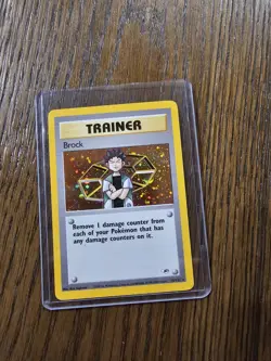 Pokemon TCG Brock Trainer Gym Heroes 15/132 Holo Rare Unlimited English Card HP - Image 1