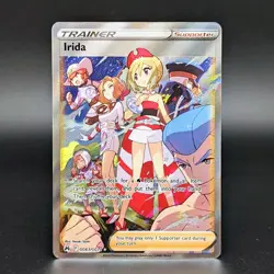 Irida GG63/GG70 Crown Zenith Galarian Gallery Full Art Trainer Pokemon Card - NM - Image 1