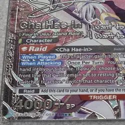 Union Arena Cha Hae-In Raid Foil Autographed Trading Card - Image 3