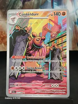 Conkeldurr 127/086 SV: Black Bolt Pokemon Card English NM - Image 2