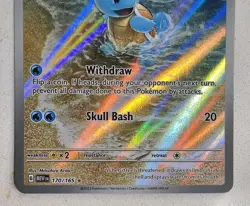 Pokemon TCG Squirtle 170/165 SV 151 Illustration Rare Holo Card NM Centered $$$ - Image 2