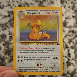 Pokemon Dragonite Holo Rare Fossil 4/62 100 HP 1999 Wizards Card - Image 1