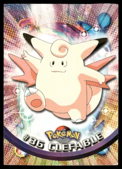 Pokemon Cards Clefable #36 Topps Trading Cards Series 1 LP *1 - Image 1