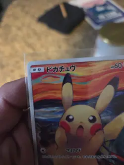 Pikachu Munch The Scream 288/SM-P Promo Japanese 2018 Pokemon Trading Card - Image 3