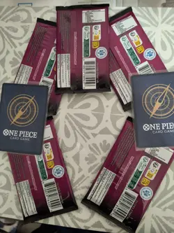 One Piece Card Game OP-11 A Fist of Divine Speed Booster Packs x5 Sealed + 2 SR - Image 4