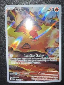 Magby 186/182 Pokemon TCG Scarlet & Violet: Paradox Rift Illustration Rare Card - Image 1