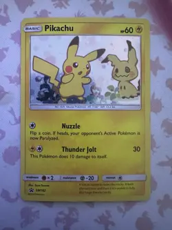 Pokemon 2019 Pikachu SM162 Sun & Moon Black Star Promo Holo Card TCG - Image 1