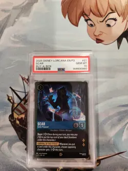 Scar - Eerily Prepared P3 - 21 - Disney Lorcana Promo Cards - PSA 10 - Image 3
