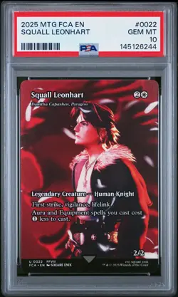 2025 MTG FINAL FANTASY THROUGH THE AGES #0022 SQUALL LEONHART PSA 10 - Image 1