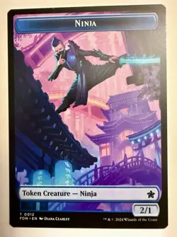 x1 Kaito, Cunning Infiltrator Emblem / Ninja (24/12) FDN DOUBLE SIDED TOKEN 1x - Image 2