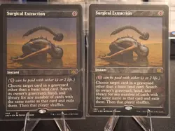 2x Surgical Extraction Foil Etched MTG Double Masters 2022 - Image 1