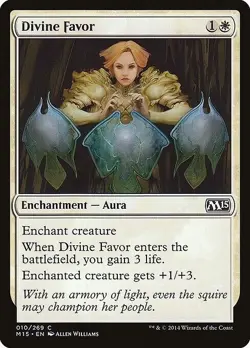 DIVINE FAVOR X 4 N/M- MAGIC 2015 MAGIC THE GATHERING - Image 1