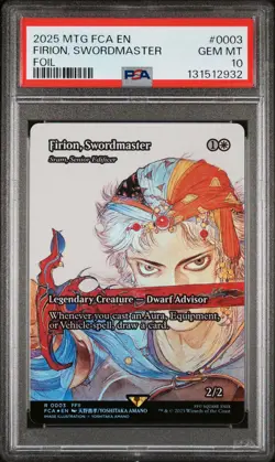 2025 MTG FINAL FANTASY THROUGH THE AGES FOIL #0003 FIRION, SWORDMASTER PSA 10 - Image 1