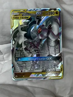 Pokemon Arceus & Dialga & Palkia GX Ultra Rare Holo 156/236 Cosmic Eclipse - Image 1