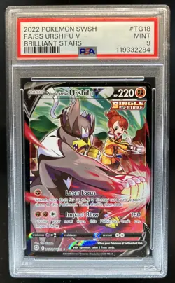 2022 Pokemon SWSH Single Strike Urshifu V Trainer Gallery #TG18/TG30 PSA 9 - Image 1