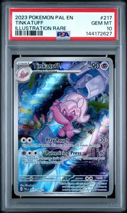 2023 POKEMON PAL EN-PALDEA EVOLVED ILLUSTRATION RARE #217 TINKATUFF PSA 10 - Image 1