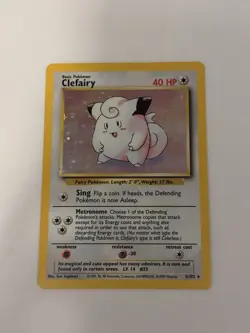 Pokemon Clefairy 5/102 Base Set HOLO Rare English Card WOTC - Lightly Played - Image 3