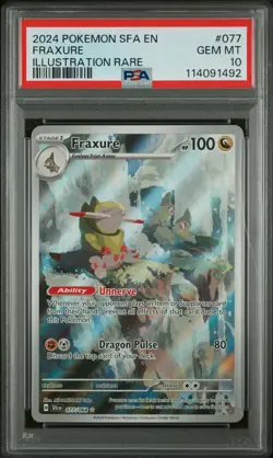 2024 Pokemon S&V Shrouded Fable Fraxure Illustration Rare PSA 10 #077/064 - Image 1