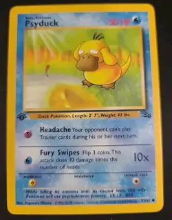 Psyduck Common #53 | 1st Edition Fossil Set Pokemon TCG (NM+) - Image 1