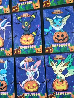 EEVEELUTIONS PUMPKIN SET POKEMON DATABASE HALLOWEEN Star HOLO PERU US SELLER - Image 2