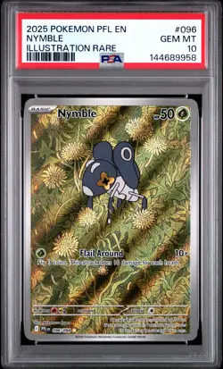 2025 POKEMON PFL EN-PHANTASMAL FLAMES ILLUSTRATION RARE #096 NYMBLE PSA 10 - Image 1