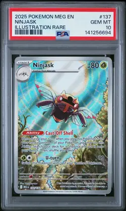 2025 POKEMON MEG EN-MEGA EVOLUTION ILLUSTRATION RARE #137 NINJASK PSA 10 - Image 1