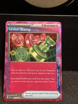 Unfair Stamp 165/167 Sv06 Twilight Masquerade Ace Holo Pokemon TCG - Image 1
