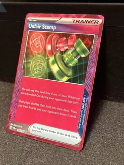 Unfair Stamp 165/167 Sv06 Twilight Masquerade Ace Holo Pokemon TCG - Image 2