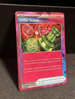 Unfair Stamp 165/167 Sv06 Twilight Masquerade Ace Holo Pokemon TCG - Image 3