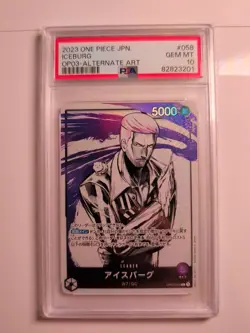 One Piece JPN Iceburg OP03 Alternate Art PSA 10 Gem Mint - Image 1
