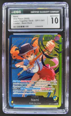 2025 ONE PIECE NAMI LEADER NAMI DECK OP11-041 CGC 10 B PT - Image 1