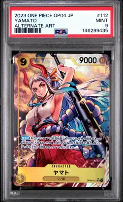 2023 ONE PIECE JPN OP04-KINGDOMS OF INTRIGUE ALTERNATE ART #112 YAMATO PSA 9 - Image 1