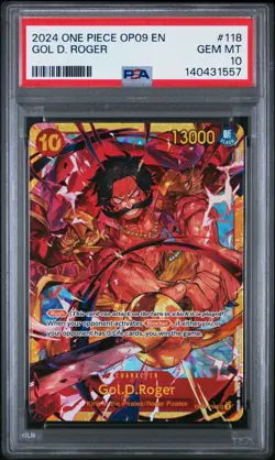 2024 One Piece OP09 En Gol D Roger #118 PSA 10 Gem Mint - Image 1