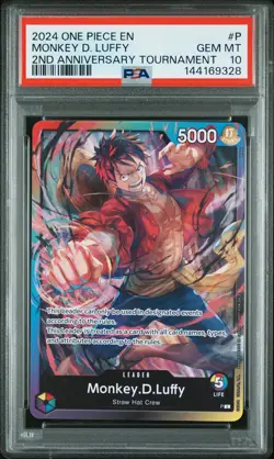 2024 ONE PIECE PROMOS 2ND ANV TOURNAMENT #P MONKEY D. LUFFY PSA 10 - Image 1