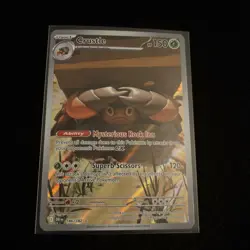 Pokemon TCG Crustle 186/182 Destined Rivals Holo Card Illustration Rare - Image 1