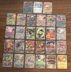 POKEMON TCG S&V/ MEGA Misc. Lot Of 27 Cards: IR, Full Art, EX, Full Art Trainers - Image 1