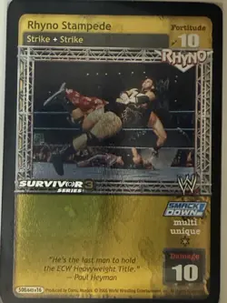 Rhyno Superstar Cards For WWE WWF Raw Deal TCG CCG Card Game NM - Image 4