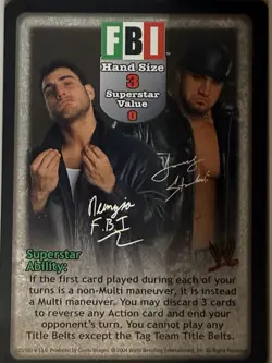 FBI Superstar Cards WWE WWF Raw Deal CCG TCG NM - Image 1