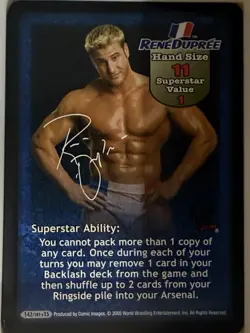 Rene Dupree Superstar Cards WWE WWF Raw Deal CCG TCG NM - Image 1