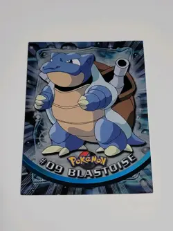 Pokemon Topps #09 Blastoise Holo Foil Card - Series 1 Blue Logo - Near Mint - Image 1