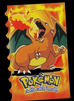 Pokemon Card - Topps Blue Logo Charizard #06 Die Cut - Image 1