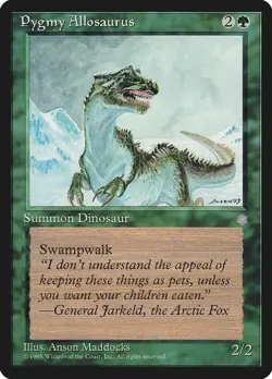 Pygmy Allosaurus (LP) #257 Ice Age ICE Dinosaur Magic card old school MTG - Image 1