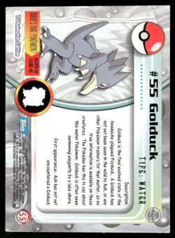 Pokemon Cards Golduck #55 Topps Trading Cards Series 1 MP *1 - Image 2