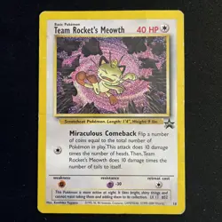 Team Rockets Meowth Black Star Promo 18 - Pokemon Card - Image 1