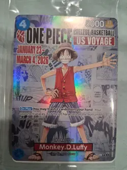 Bandai One Piece CCG Monkey.D.Luffy US Voyage Promo Holo Card P-055 - Image 1