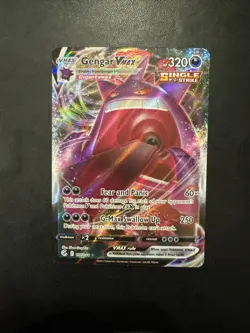 2021 Pokemon Gengar VMAX Gigantamax 157/264 Full Art Fusion Strike TCG Card NM - Image 1