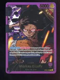 2023 One Piece OP05 EN #060 Monkey D. Luffy Leader Card - Image 1