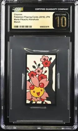Pokemon Playing Cards JPN Cherrim Mario Pikachu Hanafuda CGC Pristine 10 *POP 6* - Image 1