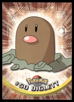 Pokemon Cards Diglett #50 Topps Trading Cards Series 1 NM *2 - Image 1
